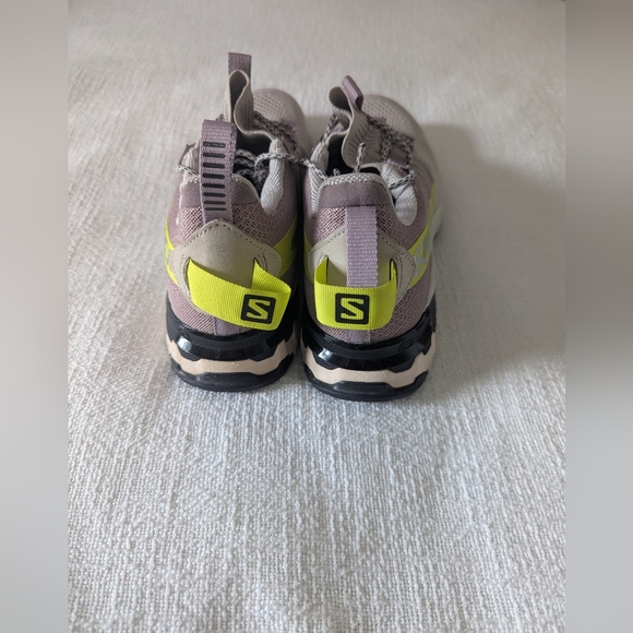 Salomon Shoes Women's 9 Grey Yellow XA Cover Trail Running Shoe Unisex EUC Men 8 - Picture 5 of 9